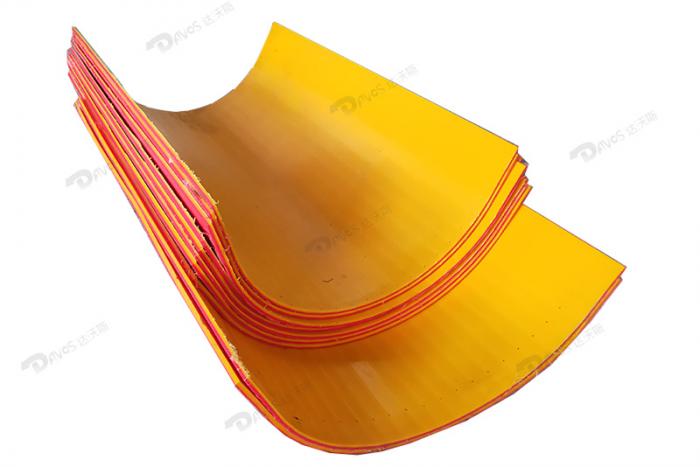 紅黃雙色高分子聚乙烯螺旋輸送襯板